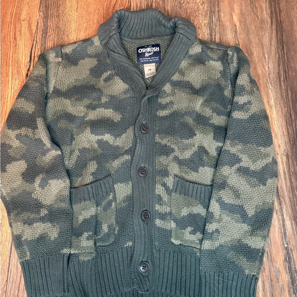 OshKosh B'gosh Gray Camo Sweater